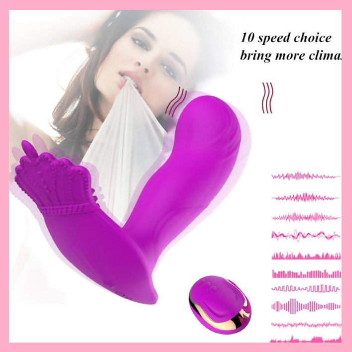 Кліторально-вагінальний вібратор із пультом ДК, Силіконовий вібромасажер 12 см, Інтимні іграшки, фото 1