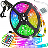 Набір 2 шт - Світлодіодна Led стрічка 5м, 5050 RGB, з пультом керування / Неонова стрічка / Підсвічування в кімнату, фото 2