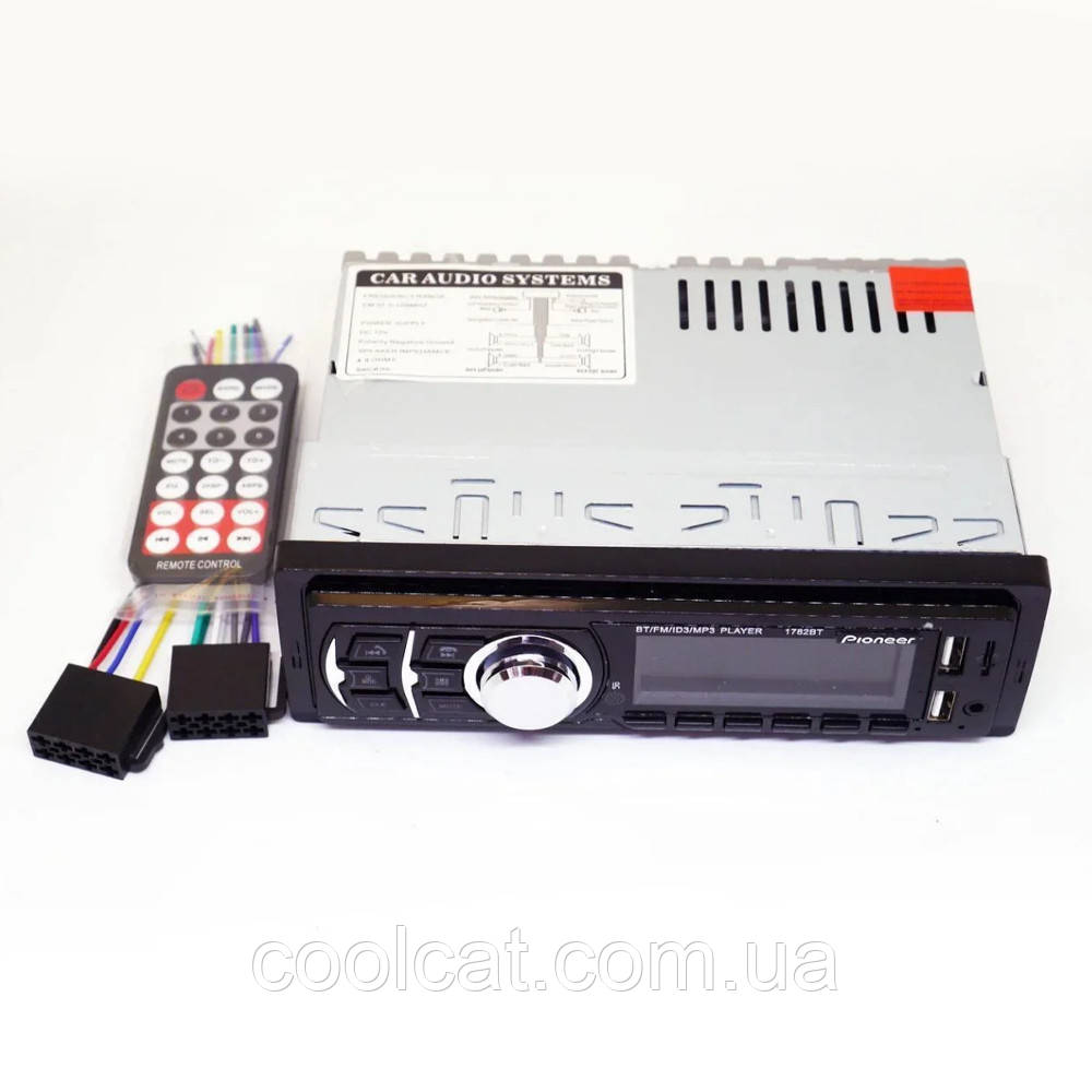Автомобильная аудиосистема с пультом MP3, AUX, DIN, USB, TF card, Вluetooth,1782BT / Автомагнитола с дисплеем - фото 7 - id-p1782144234