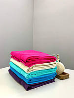 Комплект полотенец с бордюром 2 шт (50х90 см, 70х130 см) в разных цветах