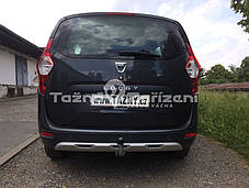 Оцинкований фаркоп на Renault Dacia Lodgy 2012- (Рено Лоджі) без підрізу бампера, фото 2