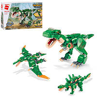 Конструктор Qman W42106 "Епоха динозаврів. Ті-рекс, Птерозавр, Стегозавр 3в1" 287 деталь