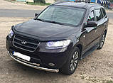 Захист на бампер Труба подвійний з неіржавкої сталі на Hyundai Santa Fe 2 2006-2010, фото 2