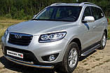 Захист на бампер Труба подвійний з неіржавкої сталі на Hyundai Santa Fe 2 2006-2010, фото 3