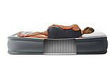 Односпальне надувне ліжко Intex 67766(99х191х33) Comfort-Plush Mid Rais Airbed + вбудований електронасос, фото 8