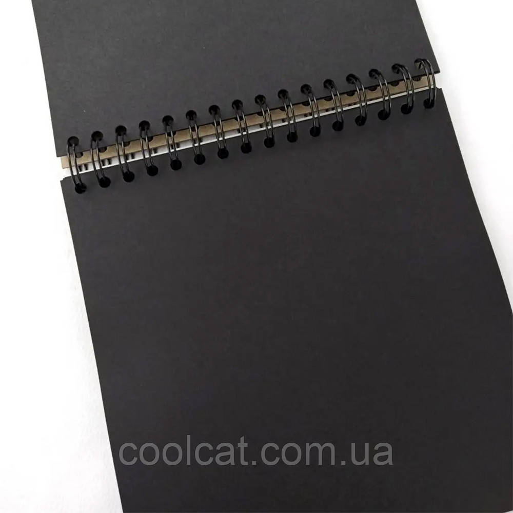 Скетчбук с черной бумагой (50 листов А5) Art Planet Black / Артбук для рисования с черными листами - фото 3 - id-p1782144428