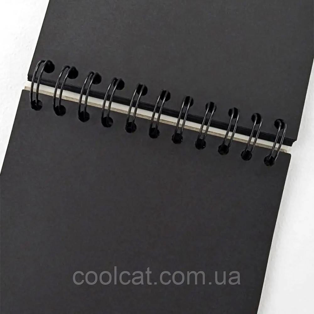 Скетчбук с черной бумагой (50 листов А5) Art Planet Black / Артбук для рисования с черными листами - фото 6 - id-p1782144428