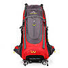 Похідний рюкзак на 60 л (60х30х30 см) Extreme 1909, Червоний / Рюкзак для туристів / Рюкзак для походів, фото 8