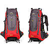 Похідний рюкзак на 60 л (60х30х30 см) Extreme 1909, Червоний / Рюкзак для туристів / Рюкзак для походів, фото 7