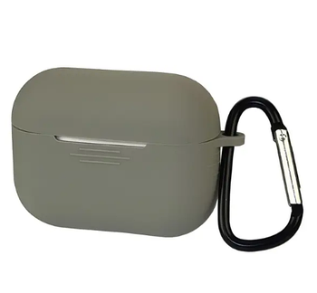 Силіконовий чохол для навушників AirPods Pro з карабіном Сірий (KG-6494)