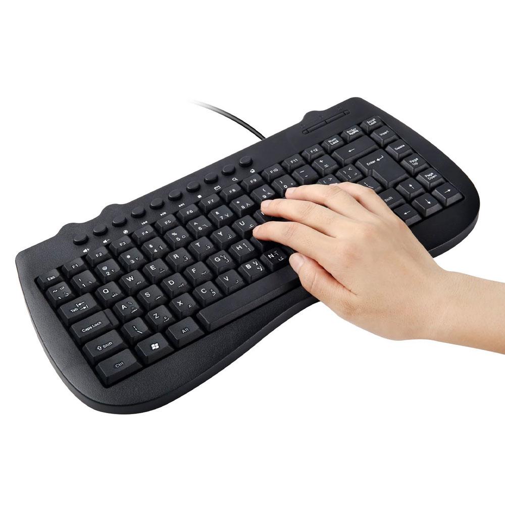 Купить Проводная, офисная клавиатура KEYBOARD MINI KP-988, Черная ...