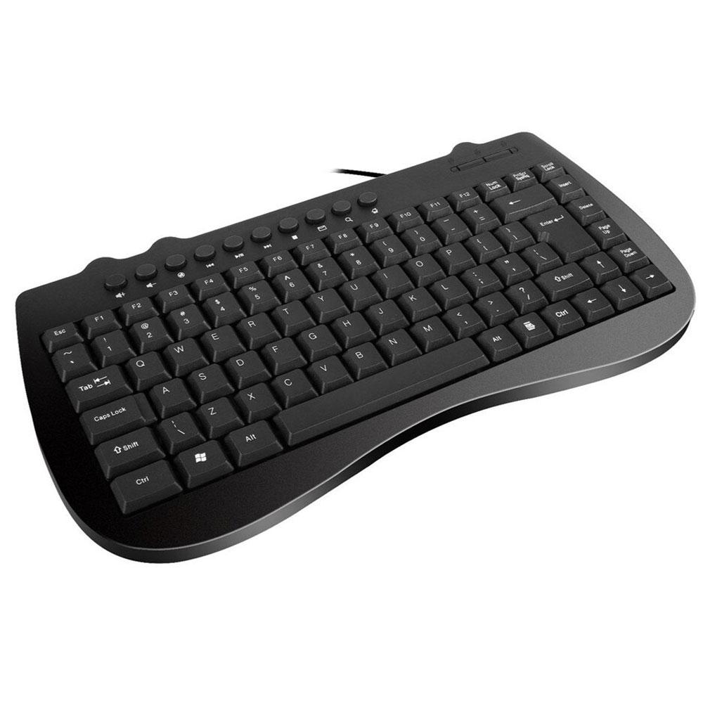 Проводная, офисная клавиатура KEYBOARD MINI KP-988, Черная / Мини ...