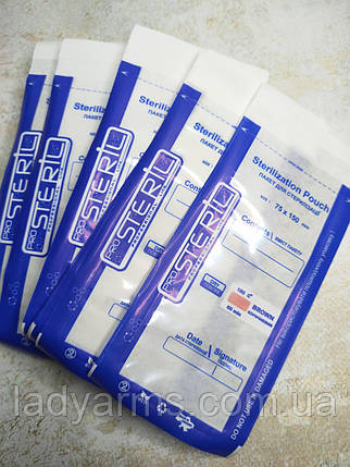 10 шт. Крафт-пакети ПРОЗОРІ ПОВІТРЯ 75*150 ProSteril упаковка, фото 3