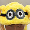 Дитяча шапка, що світиться з піднімаючими вушками, Жовтий Міньйон / Святковий головний убір / Шапочка карнавальна, фото 5