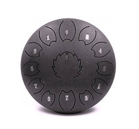 Глюкофон FZONE STD12I13N Black STEEL TONGUE DRUM (30 см) с чехлом