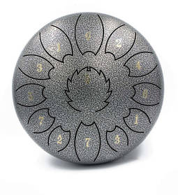 Глюкофон FZONE STD12I13N Gray STEEL TONGUE DRUM (30 см) с чехлом