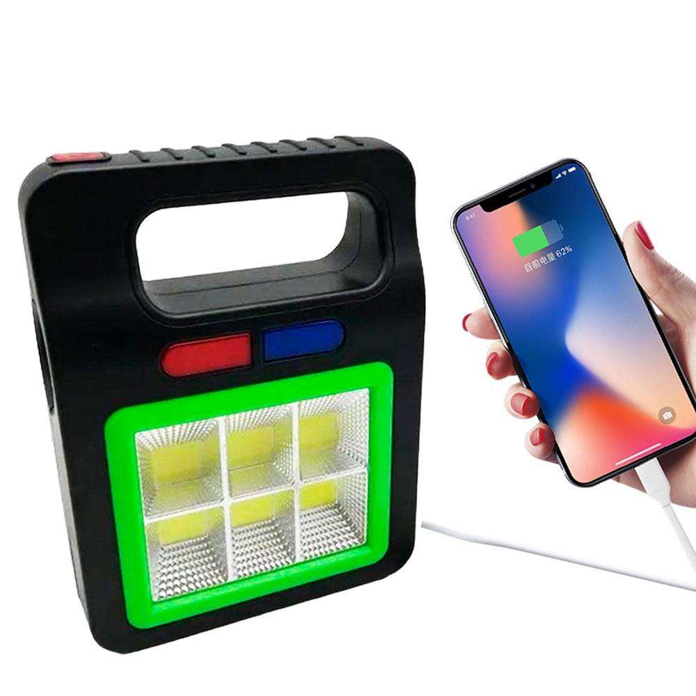 Світлодіодний ручний ліхтар із сонячною панеллю, YX-605COB-6 / Акумуляторний ліхтар із сонячною батареєю, фото 1