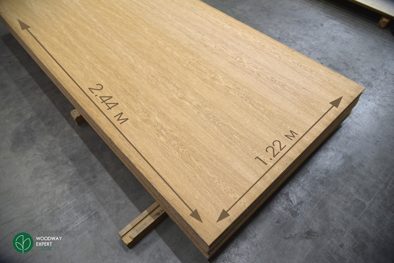 // Фанера облегченная, шпонированная дубом, А/В - 19 мм 2,44х1,22 м ...