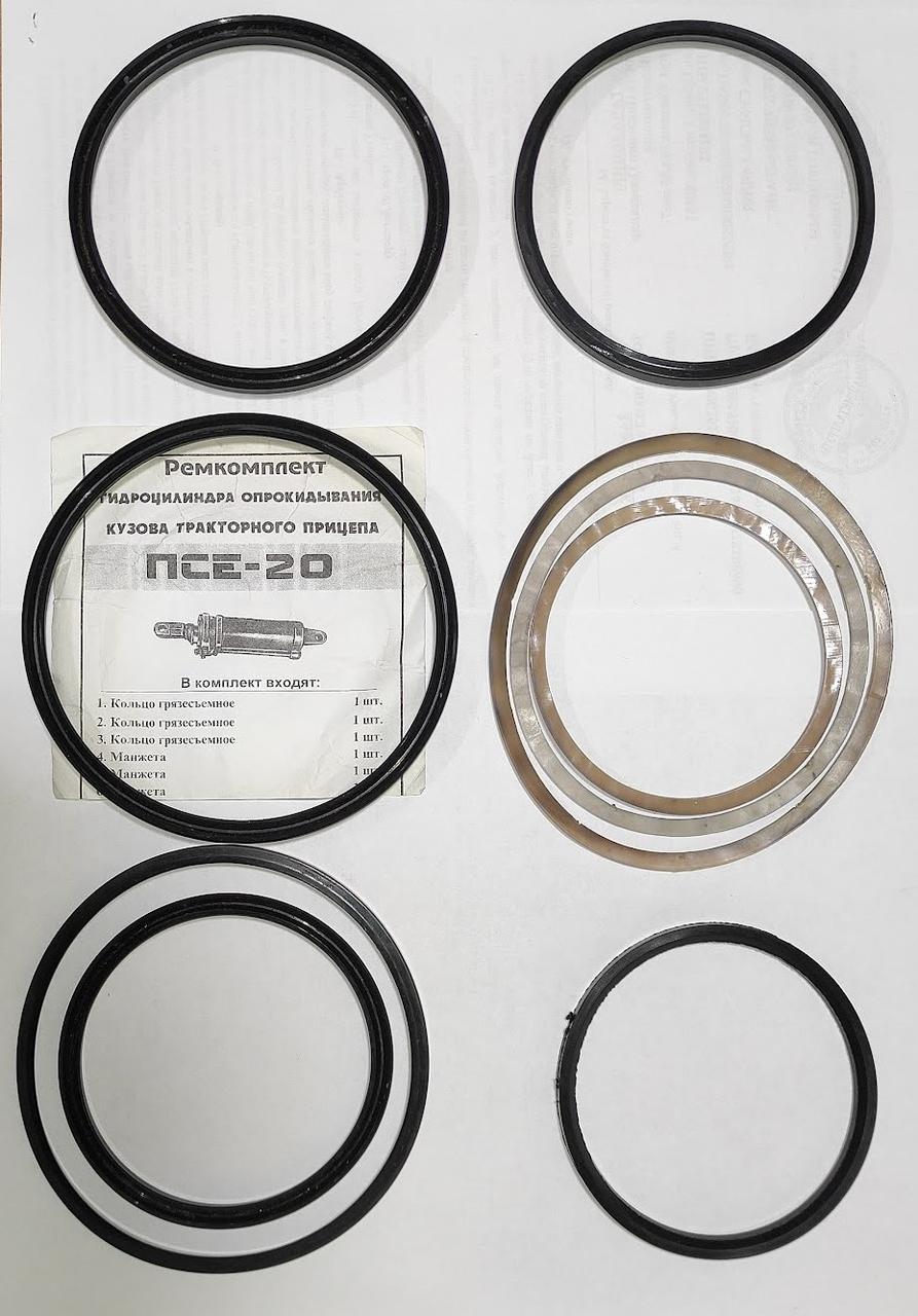 Ремкомплект гідроциліндра перекидання кузова тракторного причепа ПСЕ-20, фото 1