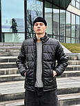 Куртка чоловіча шкірянка демісезонна осіння осінь-весна чорна Туреччина. Живе фото. Чоловіча куртка осінь-весна, фото 3
