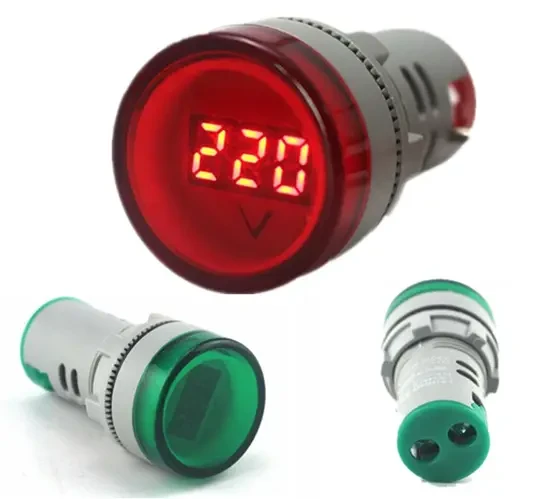 Вольтметр щитовий AD16-22VM-R 20-500VAC Червоний