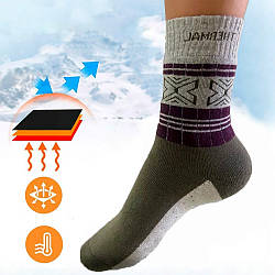 Термошкарпетки жіночі 36-40р Kardesler Socks Termal / Високі трекінгові шкарпетки / Шкарпетки зимові, утеплені