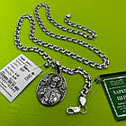 Комплект підвіска Микола Чудотворець на ланцюжку бісмарк чорнене срібло 925 проби, фото 2