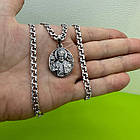 Комплект підвіска Микола Чудотворець на ланцюжку бісмарк чорнене срібло 925 проби, фото 3