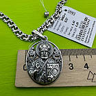 Комплект підвіска Микола Чудотворець на ланцюжку бісмарк чорнене срібло 925 проби, фото 9