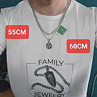 Комплект підвіска Микола Чудотворець на ланцюжку бісмарк чорнене срібло 925 проби, фото 7