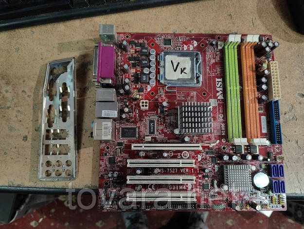 Мат. плата MSI MS-7527 VER:1.1 G31M4 LGA775 G31 PCI-E+SVGA+GbLAN SATA MicroATX 4DDR2 № K231601