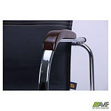 Стілець офісний Самба хром горіх Скад чорний без канта, ТМ Амф, фото 4