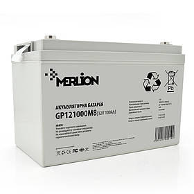 Акумуляторна батарея MERLION AGM GP121000M8 12 V 100 Ah (329 x 172 x 218) White Q36