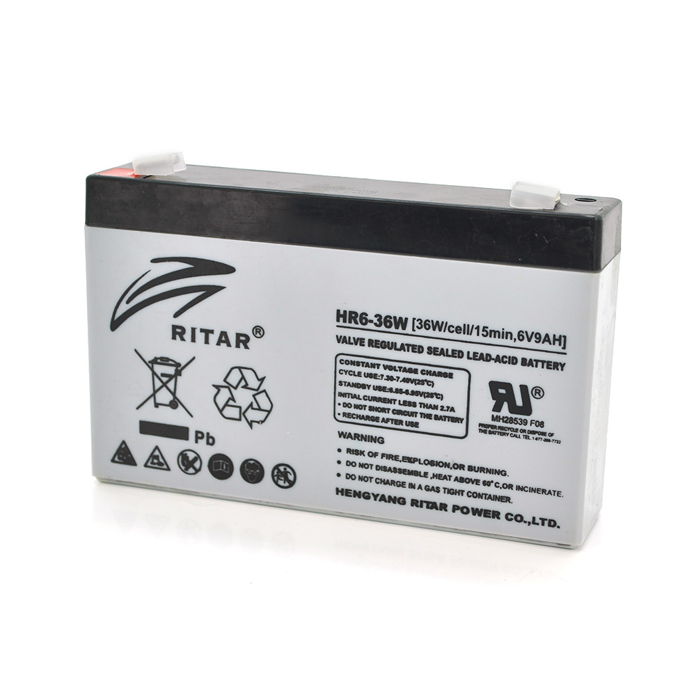 Акумуляторна батарея AGM RITAR HR6-36W, Gray Case, 6 V 9.0 Ah ( 151 х 34 х 94 (100) 1.35kg Q10