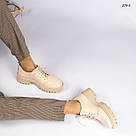 Бежеві жіночі шкіряні туфлі, фото 9