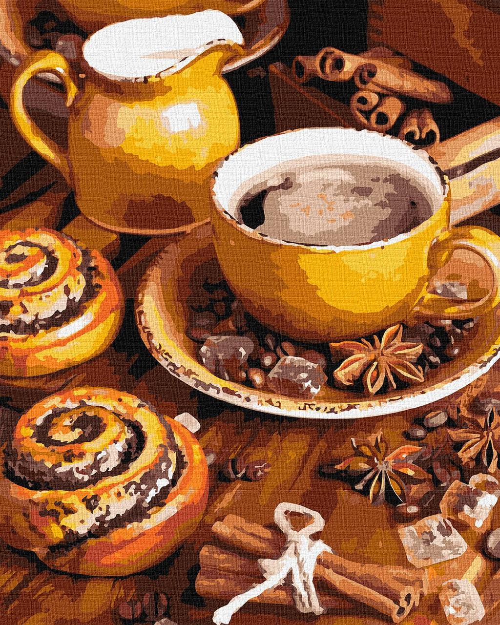 Картина за номерами 40х50 см. Кавова насолода. Ідейка. КНО5667