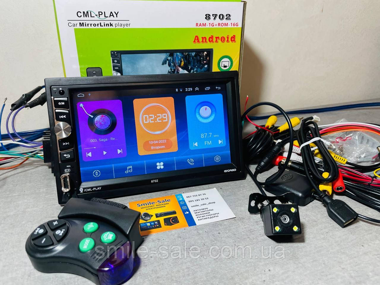 2din Автомагнітола Pioneer 8702 GPS, Wi-Fi, Bt, Android 9 НОВИНКА 2021!+ КАМЕРА!