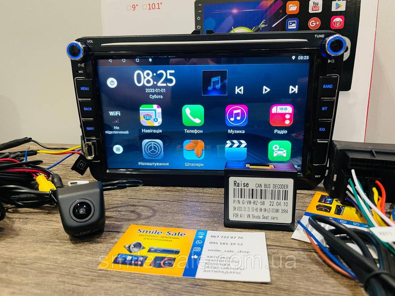 Штатна магнітола на Volkswagen VW 8" Android 10 екран 8" WIFI 3USB+ CAN BUS+ КАМЕРА