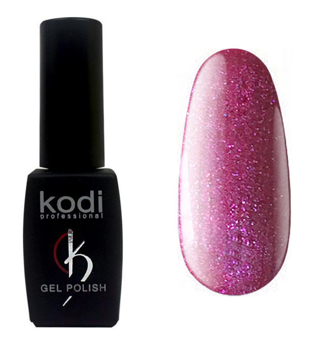 Гель-лак для нігтів Kodi Professional "Violet" №V091 Темний малиново-ліловий з шимером (емаль) 8 мл