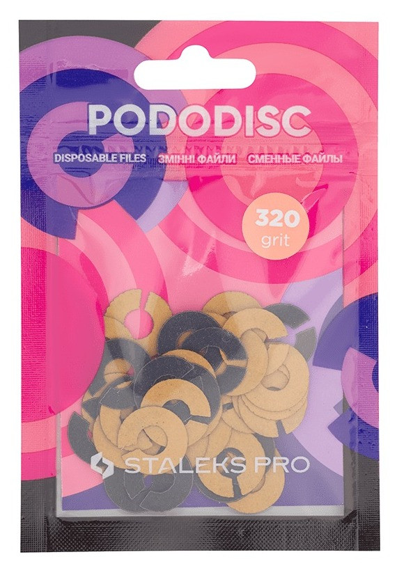 Змінні файли-кільце для педикюрного диску Staleks Pro Pododisc S PDFR-15-320 320 гріт, 50 шт