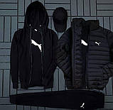 Комплект з курткою (худь на змійці + штани + футболка + шапка + куртка), фото 3
