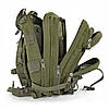 Військовий рюкзак на 35л, 45х26х25 см, з системою MOLLE М06, Олива / Армійський рюкзак / Тактичний рюкзак, фото 4
