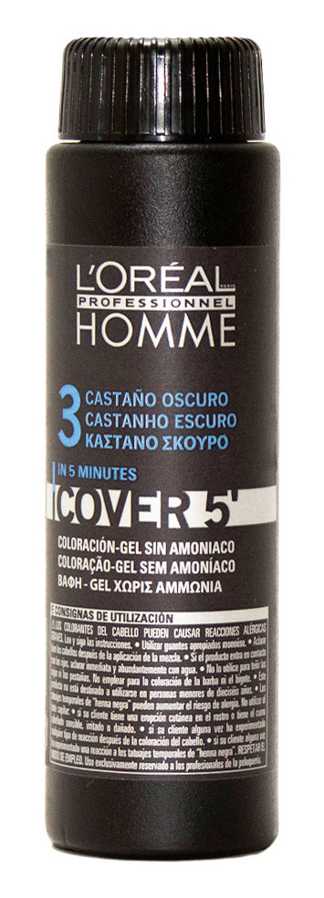 Камуфляж L'Oreal Professionnel темний шатен Homme Cover 5 (3), 3*50 мл