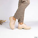 Замшеві жіночі туфлі бежеіого кольору, фото 6