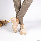 Замшеві жіночі туфлі бежеіого кольору, фото 8