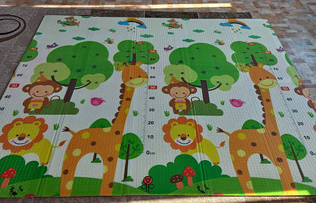 Килимок дитячий ігровий 2х1,8м для повзання складний розвиваючий двосторонній Зростомір, фото 1