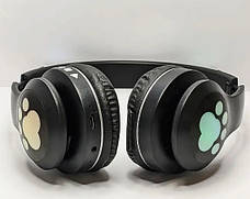 Бездротові дитячі Bluetooth навушники Cat Ear VZV-23M з котячими вушками Чорні, фото 5