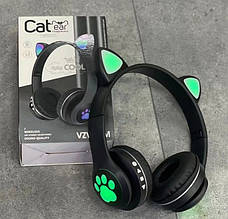 Бездротові дитячі Bluetooth навушники Cat Ear VZV-23M з котячими вушками Чорні, фото 3