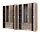 Розпашна Шафа для одягу Doros Гелар комплект Cонома 4+4 ДСП 310х49,5х203,4 (42002129), фото 2