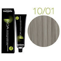 Крем-краска для волос L'Oreal Professionnel INOA Mix 1+1 №10/01 Светлый платиновый пепельный блонд 60 мл